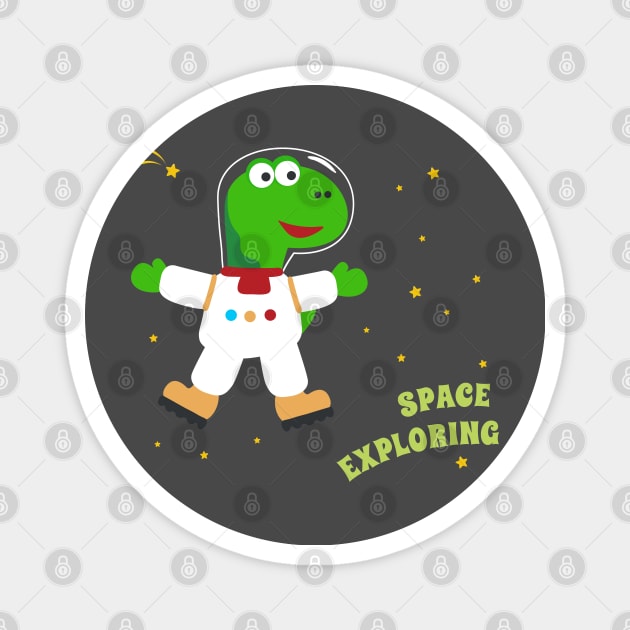 Cute dinosaur astronaut. Magnet by KIDS APPAREL